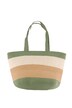 Slaměná taška, pruhy, zip