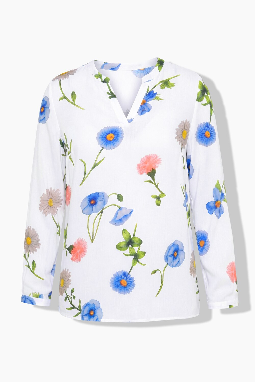 Stora storlekar Tunika, Dam, vit, storlek: 42, Viskos, Mia Moda