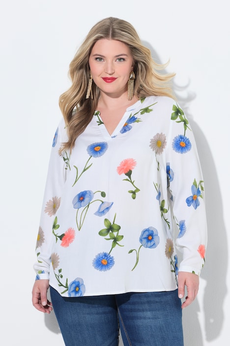 Tunika, Regular Fit, Blumen-Muster