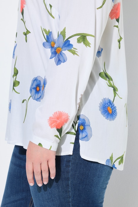 Tuniek, regular fit, bloemmotief