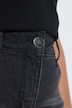 Jeans-bermuda, rett passform, dekorative steiner