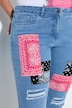 3/4-Jeans Amy, farbige Bandana-Patches, 5-Pocket