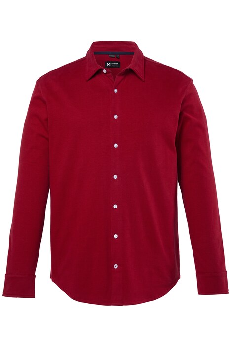 Žerzejová košile, dlouhé rukávy, kentový límec, moderní střih, do vel. 8XL