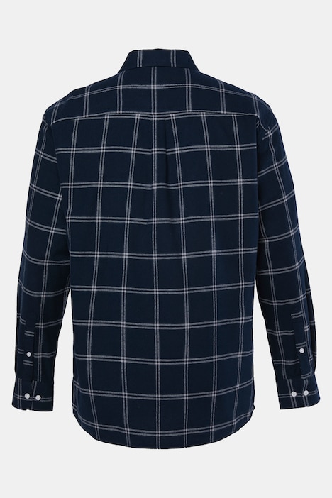 Flanelová košile, dlouhé rukávy, košilový límeček s knoflíky, pohodlný střih, do vel. 8XL