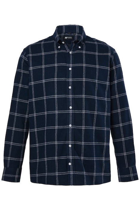 Flanelová košile, dlouhé rukávy, košilový límeček s knoflíky, pohodlný střih, do vel. 8XL