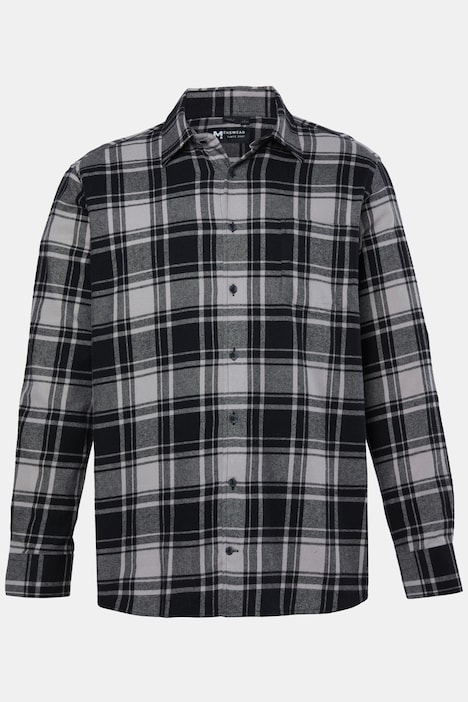 Karo-Flanellhemd, Langarm, Kentkragen, Comfort Fit, bis 8 XL