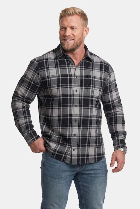 Karo-Flanellhemd, Langarm, Kentkragen, Comfort Fit, bis 8 XL