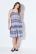 Sukienka midi, bez rękawów, krój w kształcie litery A, paski, ozdobne tasiemki
