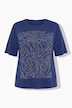 T-Shirt, Glitzermotiv, Rundhalsausschnitt, Halbarm