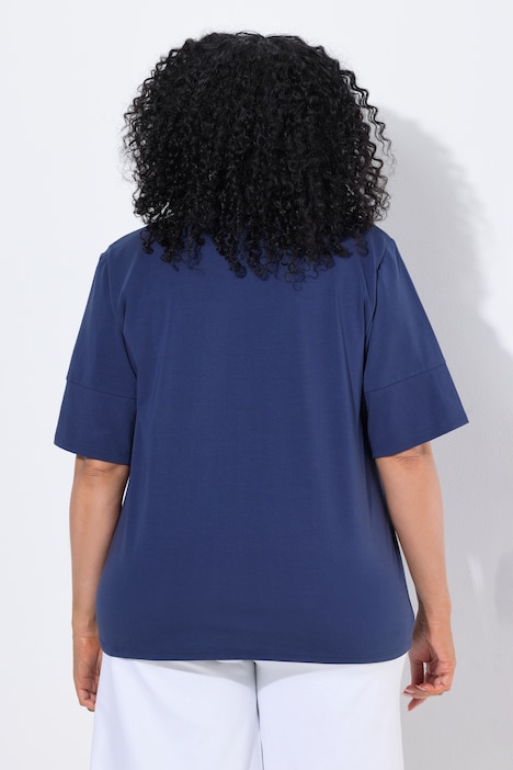 T-Shirt, Glitzermotiv, Rundhalsausschnitt, Halbarm