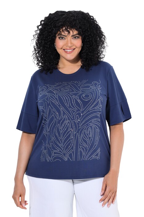 T-Shirt, Glitzermotiv, Rundhalsausschnitt, Halbarm