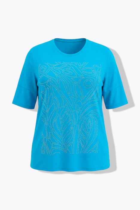 T-Shirt, Glitzermotiv, Rundhalsausschnitt, Halbarm