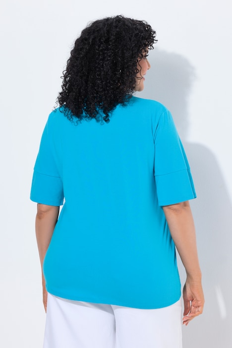 T-Shirt, Glitzermotiv, Rundhalsausschnitt, Halbarm