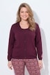 Strickjacke, Rückenmotiv, V-Ausschnitt, Langarm