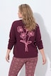 Strickjacke, Rückenmotiv, V-Ausschnitt, Langarm