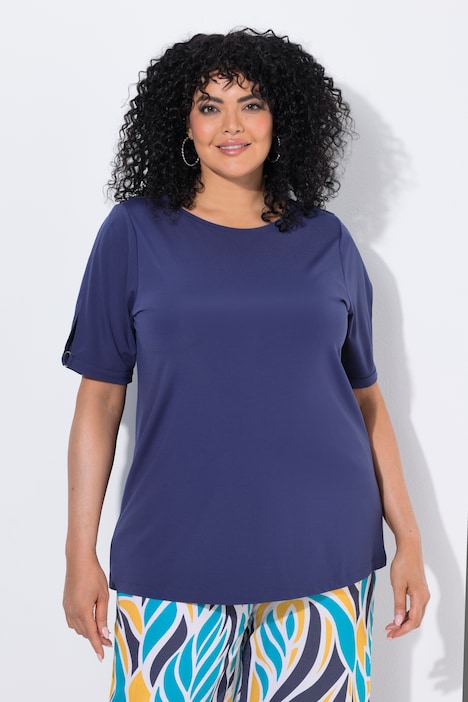 T-shirt, sierring, classic, boothals, korte mouwen