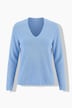 Pullover, Kelchkragen, V-Ausschnitt, Langarm, Biobaumwolle