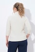 Pullover, Rippstrick, Rollkragen, 3/4-Arm, Biobaumwolle