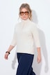 Pullover, Rippstrick, Rollkragen, 3/4-Arm, Biobaumwolle