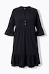 Jerseykleid, A-Linie, Tunika-Ausschnitt, 3/4-Arm