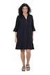 Žerzejové šaty, áčkový střih, tunikový výstřih, 3/4 rukávy