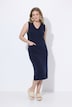 Strickkleid, Rollkanten, V-Ausschnitt, ärmellos