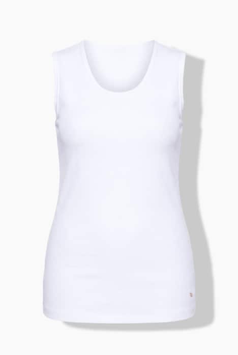 Top, körpernahe Passform, Fransenkanten