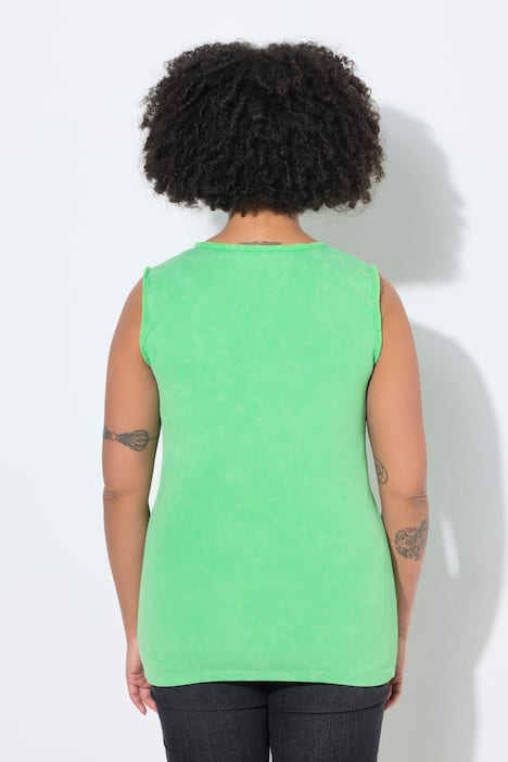 Top, körpernahe Passform, Fransenkanten