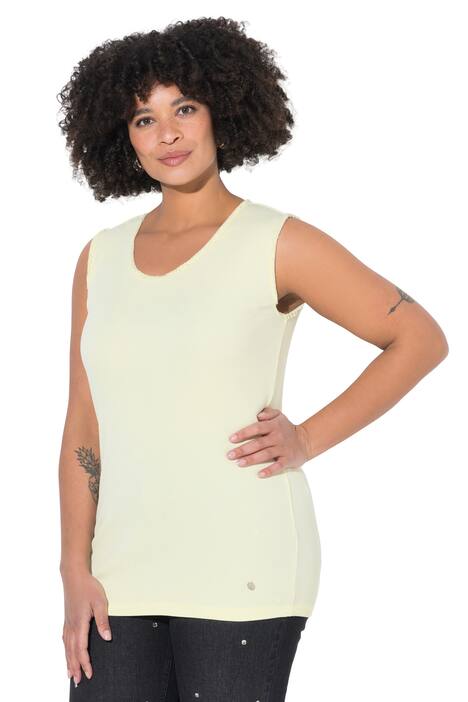 Stonewashed Fringed Hem Tank Top