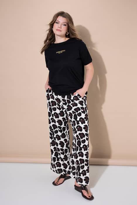 Hose, Wide Legs, Musselin, Leo