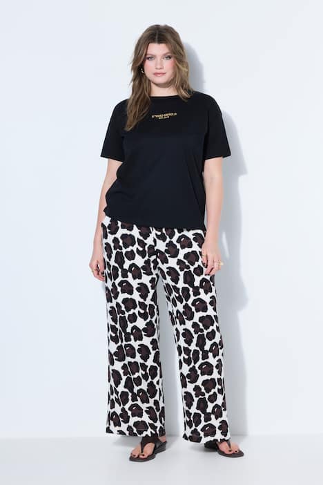 Hose, Wide Legs, Musselin, Leo