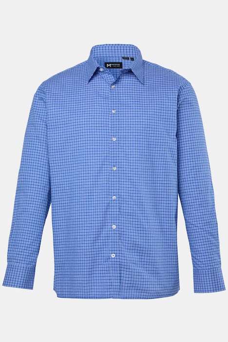Koszula w kratę, długi rękaw, kołnierzyk typu kent, wygodny krój, do rozm. 8 XL