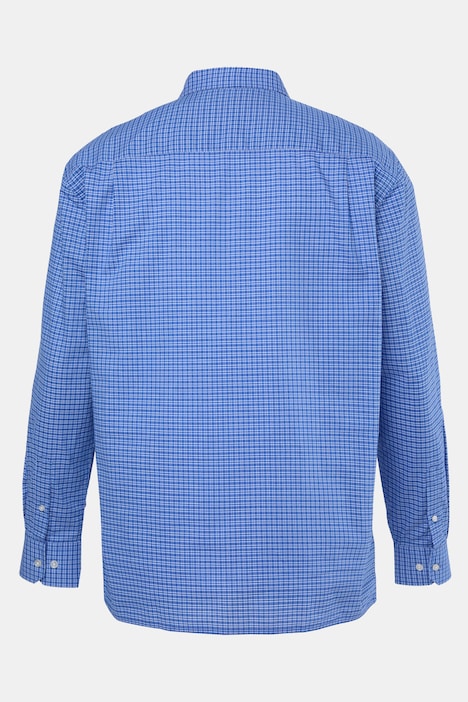 Koszula w kratę, długi rękaw, kołnierzyk typu kent, wygodny krój, do rozm. 8 XL