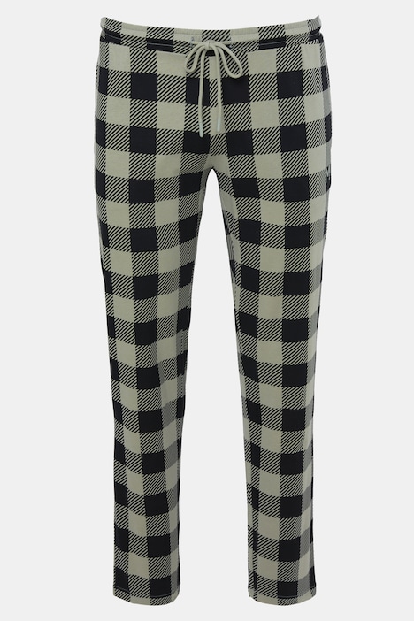 Piżama, zestaw dwuczęściowy, Belly Fit, krata, długi rękaw, do rozm. 8XL
