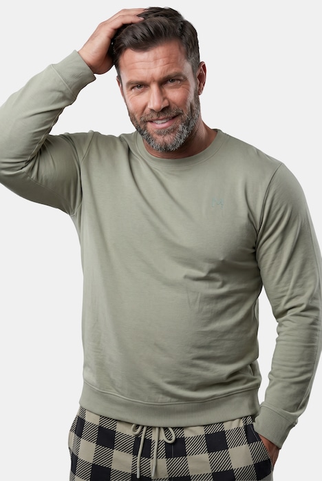 Piżama, zestaw dwuczęściowy, Belly Fit, krata, długi rękaw, do rozm. 8XL