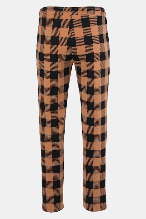 Piżama, zestaw dwuczęściowy, Belly Fit, krata, długi rękaw, do rozm. 8XL