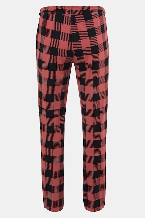Piżama, zestaw dwuczęściowy, Belly Fit, krata, długi rękaw, do rozm. 8XL