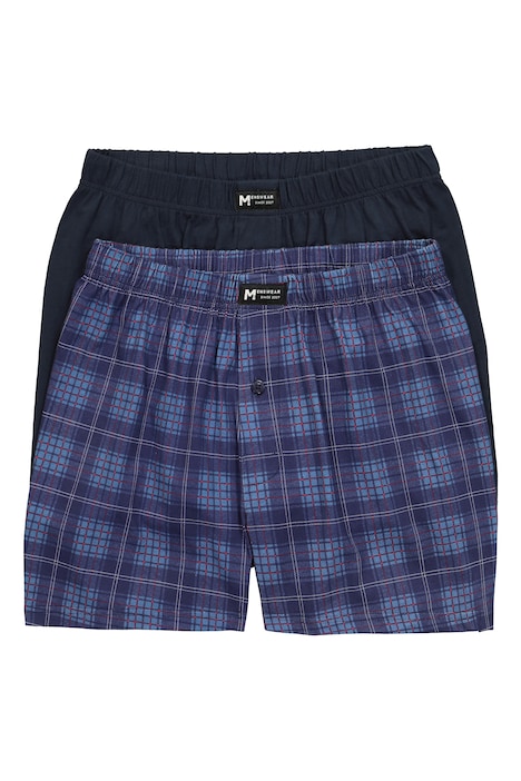 Boxerky, balení po 2 ks, jednobarevné/kostkované, EKO-TEX, do vel. 8XL