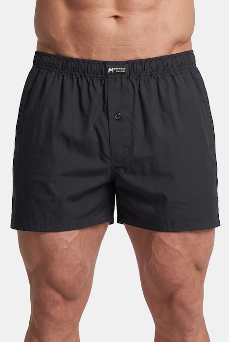 Boxershorts, 2er-Pack, uni/Karo, OEKO-TEX, bis 8 XL