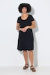 Asymmetric Flounce Panel Short Sleeve Jersey Dress