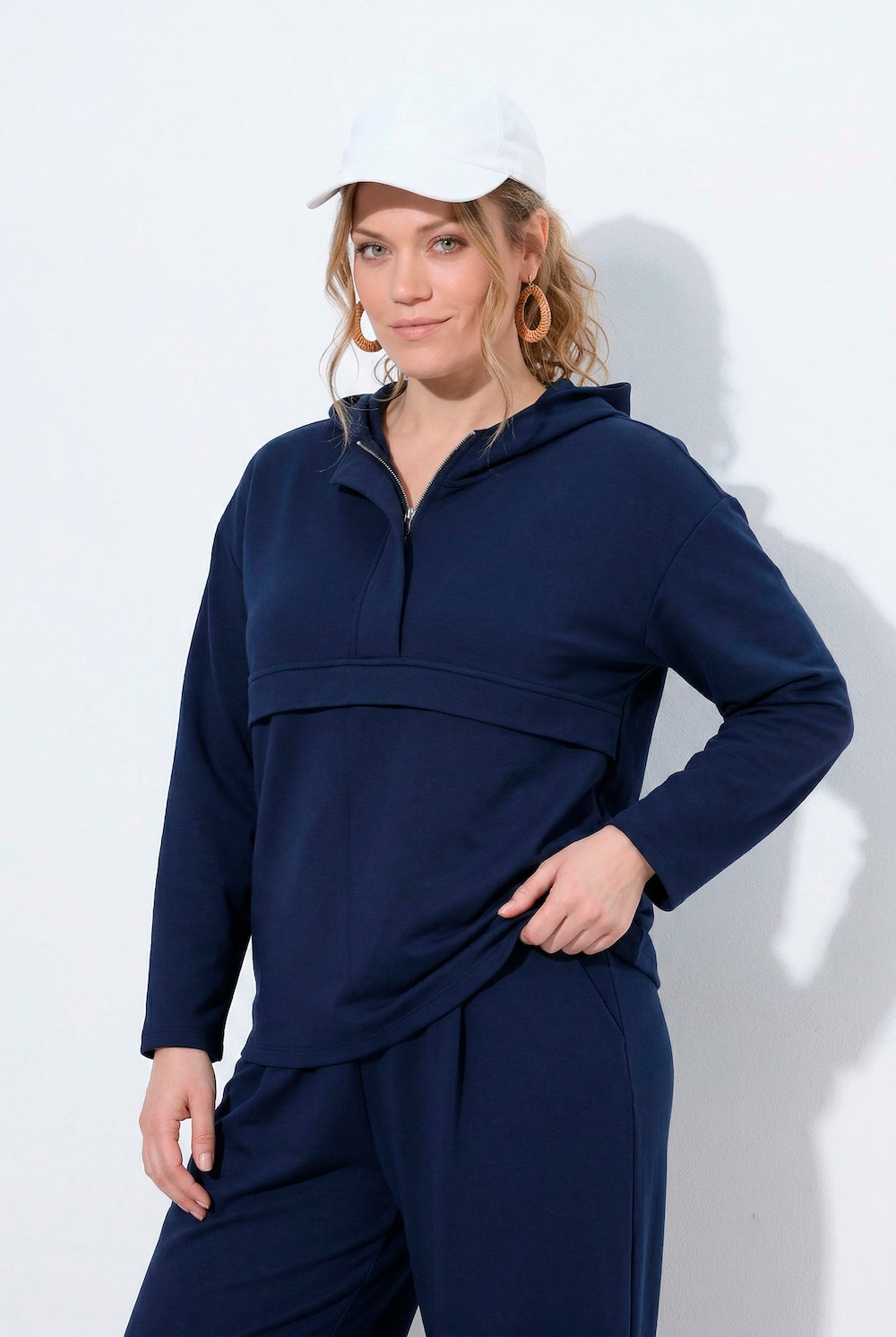 Hoodie, Reißverschluss, Kapuze, Langarm