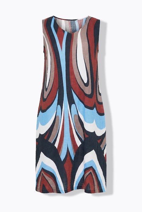 Robe trapèze à bretelles en mousseline, avec décolleté en V