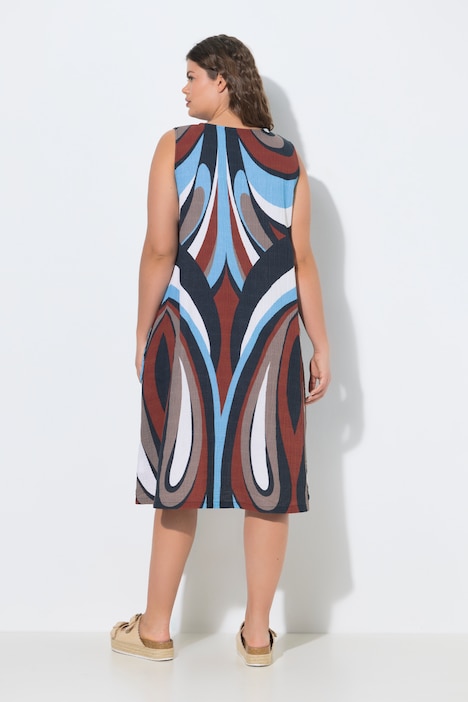 Robe trapèze à bretelles en mousseline, avec décolleté en V