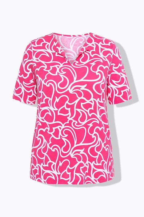 T-shirt, A-lijn, V-hals, korte mouwen
