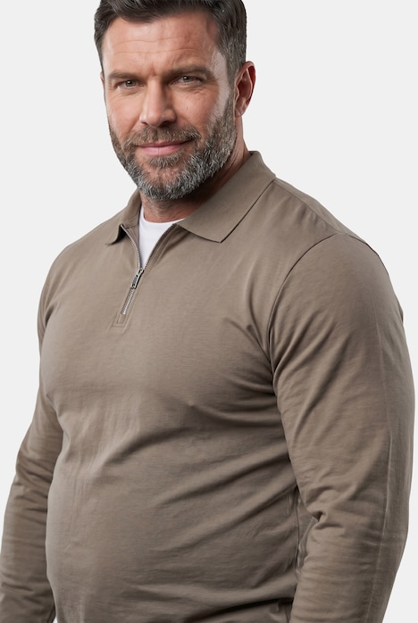 Polokošile s dlouhými rukávy, střih na bříško, skrytý zip, do vel. 8XL