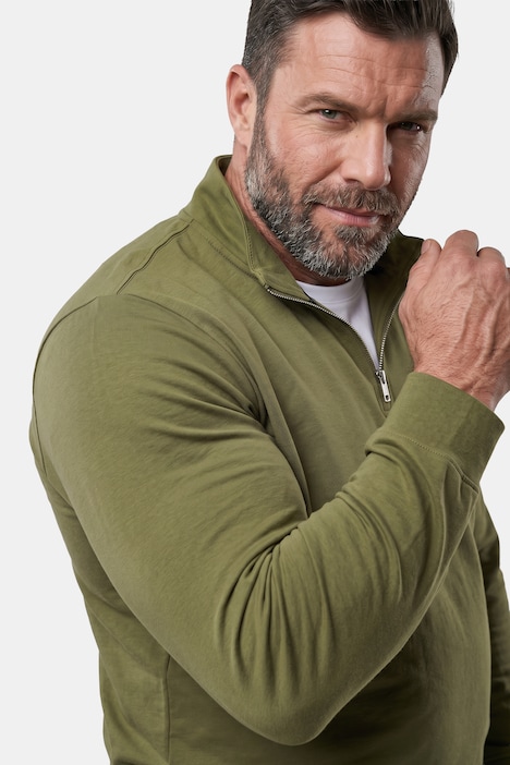 Polokošile s dlouhými rukávy, střih na bříško, skrytý zip, do vel. 8XL