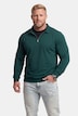 Langarmpoloshirt, Bauchfit, verdeckter Zipper, bis 8 XL