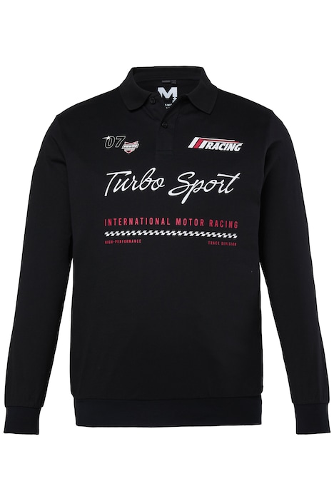 Polokošile s dlouhými rukávy, střih na bříško, potisk na hrudi, do vel. 8XL