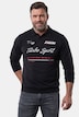 Poloshirt met lange mouwen, buik-fit, borstprint, tot 8XL