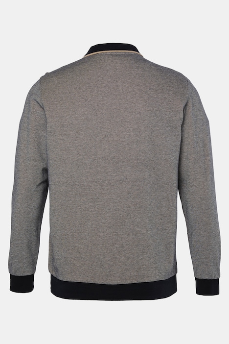 Men+ Langarmpoloshirt, Bauchfit, Piquee, Kontraste, bis 8 XL